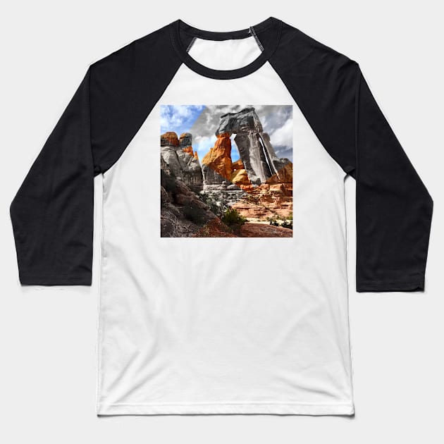 Druid Arch-Canyonlands Baseball T-Shirt by trippyart